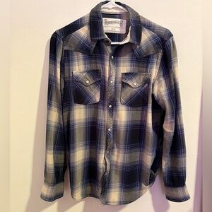Men's Blue Plaid Shirt